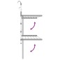 vidaXL Stendino per Balcone 89x25x(60-95) cm in Alluminio