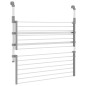 vidaXL Stendino per Balcone 89x25x(60-95) cm in Alluminio