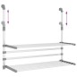 vidaXL Stendino per Balcone 89x25x(60-95) cm in Alluminio