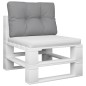 vidaXL Cuscino per Pallet Grigio 50x40x12 cm in Tessuto