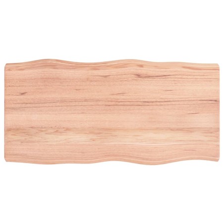 vidaXL Piano Tavolo Marrone Chiaro 80x40x6 cm in Rovere Non Trattato