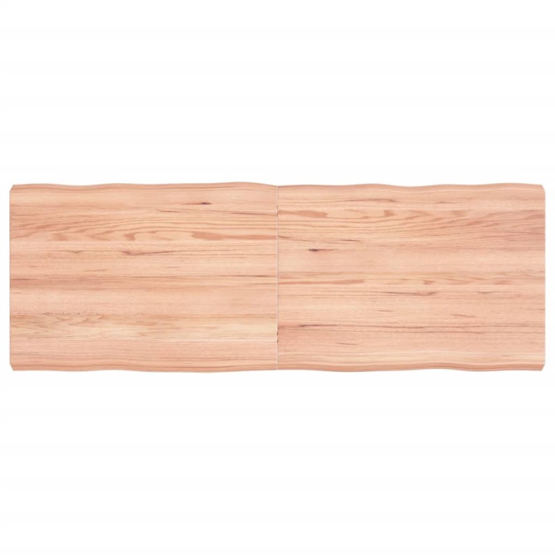 vidaXL Piano Tavolo Marrone Chiaro 140x50x6 cm in Rovere Non Trattato vidaXL Piano Tavolo Marrone Chiaro 140x50x6 cm in Rovere Non Trattato