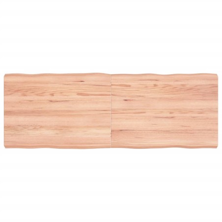 vidaXL Piano Tavolo Marrone Chiaro 140x50x6 cm in Rovere Non Trattato