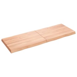 vidaXL Piano Tavolo Marrone Chiaro 140x50x6 cm in Rovere Non Trattato