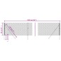 vidaXL Recinzione a Rete Argento 0,8x25 m vidaXL Recinzione a Rete Argento 0,8x25 m