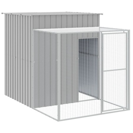 vidaXL Pollaio Area Corsa Grigio Chiaro 165x251x181 cm Acciaio Zincato