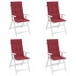 vidaXL Cuscini per Sedie 4 pz Rosso Vino 120x50x3 cm in Tessuto vidaXL Cuscini per Sedie 4 pz Rosso Vino 120x50x3 cm in Tessuto