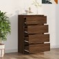 vidaXL Credenza Rovere Marrone 60x35x98,5 cm in Legno Multistrato vidaXL Credenza Rovere Marrone 60x35x98,5 cm in Legno Multistrato