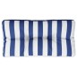 vidaXL Cuscino per Pallet Strisce Bianche e Blu 70x40x12 cm in Tessuto