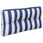 vidaXL Cuscino per Pallet Strisce Bianche e Blu 70x40x12 cm in Tessuto