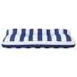 vidaXL Cuscino per Pallet Strisce Bianche e Blu 70x40x12 cm in Tessuto