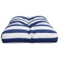 vidaXL Cuscino per Pallet Strisce Bianche e Blu 70x40x12 cm in Tessuto