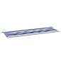 vidaXL Cuscino Panca Giardino Bianco e Blu 150x50x3 cm Tessuto Oxford