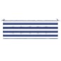 vidaXL Cuscino Panca Giardino Bianco e Blu 150x50x3 cm Tessuto Oxford