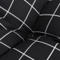 vidaXL Cuscino Panca Giardino Motivo a Quadri Nero 200x50x7 cm Tessuto