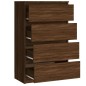 vidaXL Credenza Rovere Marrone 60x35x98,5 cm in Legno Multistrato vidaXL Credenza Rovere Marrone 60x35x98,5 cm in Legno Multistrato