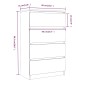 vidaXL Credenza Rovere Marrone 60x35x98,5 cm in Legno Multistrato vidaXL Credenza Rovere Marrone 60x35x98,5 cm in Legno Multistrato