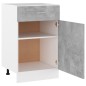 Armadio con Cassetto Grigio Cemento 50x46x81,5 cm in Truciolato Armadio con Cassetto Grigio Cemento 50x46x81,5 cm in Truciolato