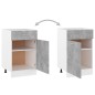 Armadio con Cassetto Grigio Cemento 50x46x81,5 cm in Truciolato Armadio con Cassetto Grigio Cemento 50x46x81,5 cm in Truciolato