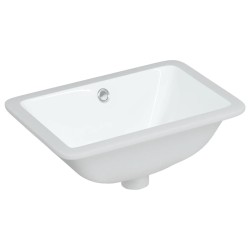 vidaXL Lavandino da Bagno Bianco 41,5x26x18,5 cm Rettangolare Ceramica