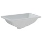 vidaXL Lavandino da Bagno Bianco 41,5x26x18,5 cm Rettangolare Ceramica