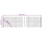 vidaXL Recinzione Metallica con Flangia Antracite 1,6x25 m vidaXL Recinzione Metallica con Flangia Antracite 1,6x25 m