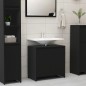 Armadio da Bagno Nero 60x33x61 cm in Truciolato Armadio da Bagno Nero 60x33x61 cm in Truciolato