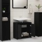 Armadio da Bagno Nero 60x33x61 cm in Truciolato Armadio da Bagno Nero 60x33x61 cm in Truciolato