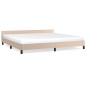 vidaXL Giroletto con Testiera Cappuccino 200x200 cm in Similpelle vidaXL Giroletto con Testiera Cappuccino 200x200 cm in Similpelle