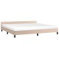 vidaXL Giroletto con Testiera Cappuccino 200x200 cm in Similpelle vidaXL Giroletto con Testiera Cappuccino 200x200 cm in Similpelle