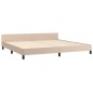 vidaXL Giroletto con Testiera Cappuccino 200x200 cm in Similpelle vidaXL Giroletto con Testiera Cappuccino 200x200 cm in Similpelle