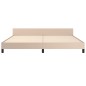 vidaXL Giroletto con Testiera Cappuccino 200x200 cm in Similpelle vidaXL Giroletto con Testiera Cappuccino 200x200 cm in Similpelle