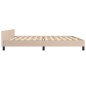 vidaXL Giroletto con Testiera Cappuccino 200x200 cm in Similpelle vidaXL Giroletto con Testiera Cappuccino 200x200 cm in Similpelle