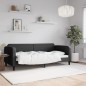 vidaXL Letto da Giorno Nero 90x200 cm in Tessuto vidaXL Letto da Giorno Nero 90x200 cm in Tessuto