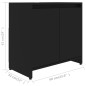 Armadio da Bagno Nero 60x33x61 cm in Truciolato Armadio da Bagno Nero 60x33x61 cm in Truciolato