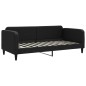 vidaXL Letto da Giorno Nero 90x200 cm in Tessuto vidaXL Letto da Giorno Nero 90x200 cm in Tessuto