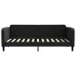 vidaXL Letto da Giorno Nero 90x200 cm in Tessuto vidaXL Letto da Giorno Nero 90x200 cm in Tessuto