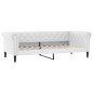 vidaXL Letto da Giorno Bianco 90x200 cm in Similpelle