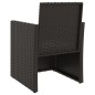 vidaXL Poltrona da Giardino con Cuscino Nero in Polyrattan vidaXL Poltrona da Giardino con Cuscino Nero in Polyrattan