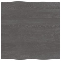 vidaXL Piano Tavolo Marrone Scuro 60x60x2 cm in Rovere Non Trattato