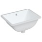 vidaXL Lavandino da Bagno Bianco 47,5x35x19,5 cm Rettangolare Ceramica