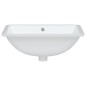 vidaXL Lavandino da Bagno Bianco 47,5x35x19,5 cm Rettangolare Ceramica