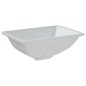 vidaXL Lavandino da Bagno Bianco 47,5x35x19,5 cm Rettangolare Ceramica