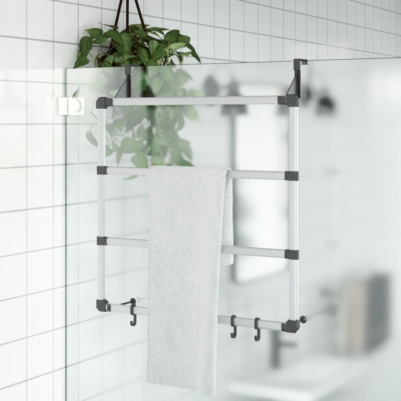vidaXL Portasciugamani 67x15x66 cm in Alluminio vidaXL Portasciugamani 67x15x66 cm in Alluminio