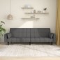vidaXL Divano Letto a 2 Posti con 2 Cuscini Grigio Scuro in Tessuto vidaXL Divano Letto a 2 Posti con 2 Cuscini Grigio Scuro in Tessuto