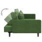 vidaXL Divano Letto a 2 Posti con 2 Cuscini Verde Scuro in Velluto vidaXL Divano Letto a 2 Posti con 2 Cuscini Verde Scuro in Velluto