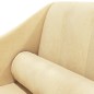 vidaXL Sdraio con Capezzale Crema in Velluto vidaXL Sdraio con Capezzale Crema in Velluto