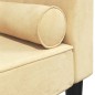 vidaXL Sdraio con Capezzale Crema in Velluto vidaXL Sdraio con Capezzale Crema in Velluto