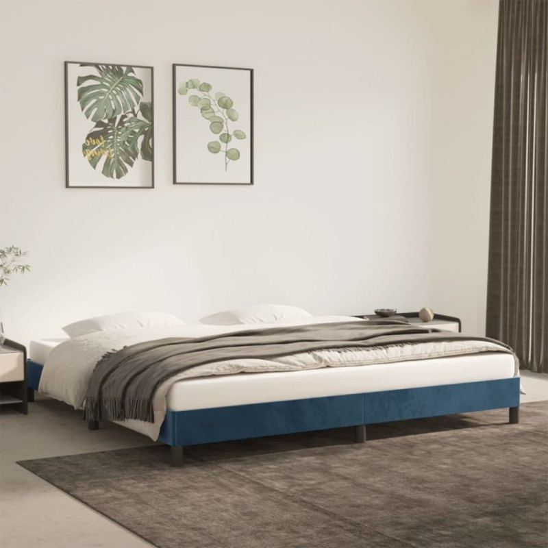 vidaXL Giroletto Blu Scuro 200x200 cm in Velluto vidaXL Giroletto Blu Scuro 200x200 cm in Velluto