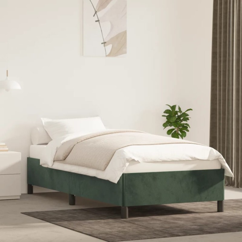 vidaXL Giroletto Verde Scuro 80x200 cm in Velluto vidaXL Giroletto Verde Scuro 80x200 cm in Velluto